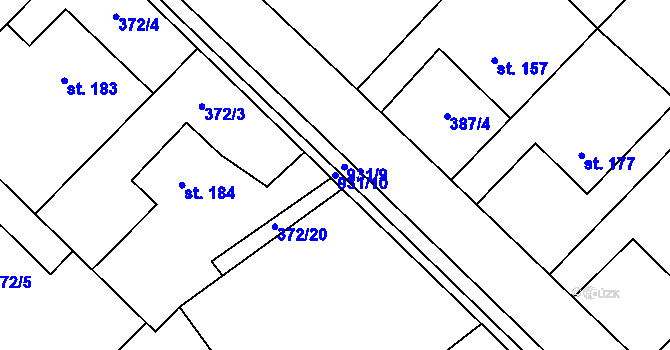 Parcela st. 931/10 v KÚ Zvole nad Pernštejnem, Katastrální mapa