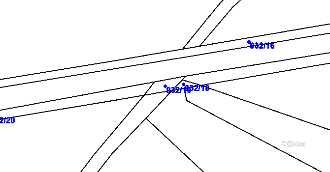 Parcela st. 932/19 v KÚ Zvole nad Pernštejnem, Katastrální mapa