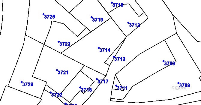 Parcela st. 113/2 v KÚ Zvole u Zábřeha, Katastrální mapa
