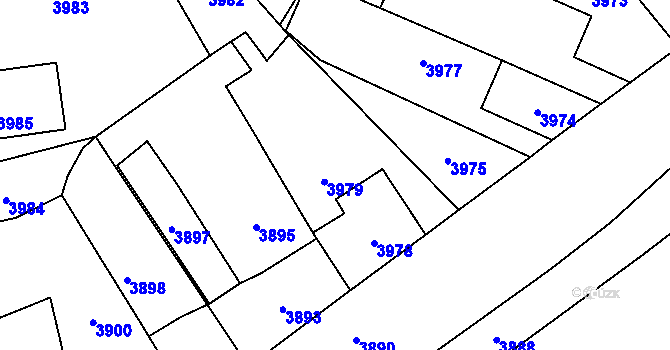 Parcela st. 124 v KÚ Zvole u Zábřeha, Katastrální mapa
