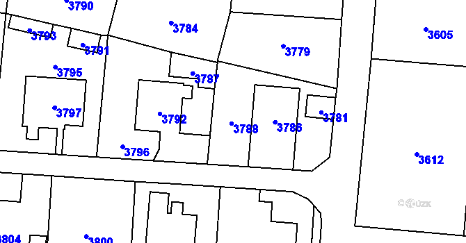 Parcela st. 1323/6 v KÚ Zvole u Zábřeha, Katastrální mapa