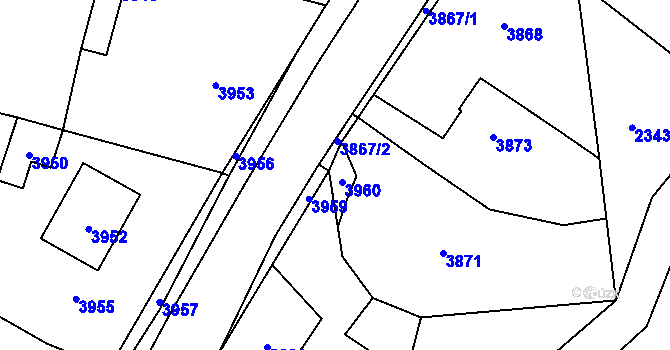Parcela st. 87/4 v KÚ Zvole u Zábřeha, Katastrální mapa