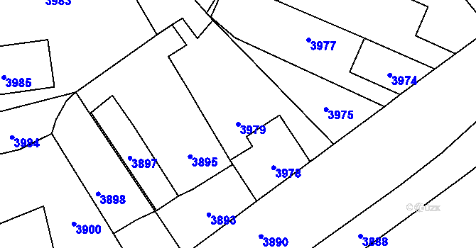 Parcela st. 3979 v KÚ Zvole u Zábřeha, Katastrální mapa