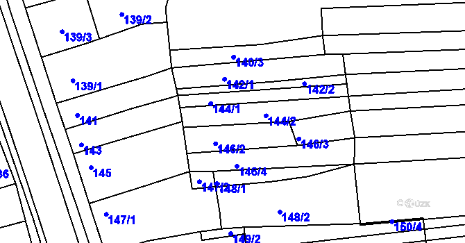 Parcela st. 146/1 v KÚ Žabčice, Katastrální mapa
