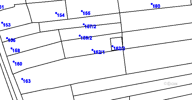 Parcela st. 162 v KÚ Žabčice, Katastrální mapa