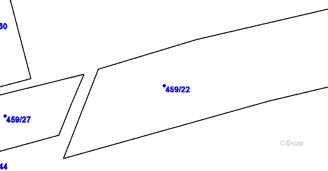 Parcela st. 459/22 v KÚ Žabčice, Katastrální mapa