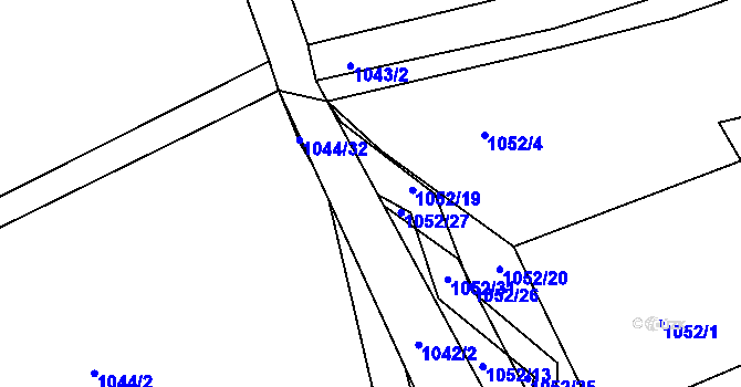 Parcela st. 1042/21 v KÚ Žabčice, Katastrální mapa