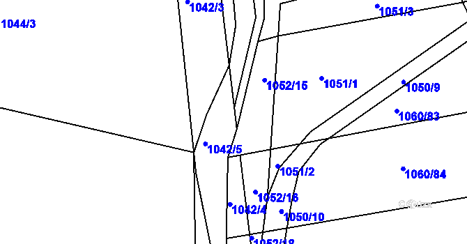 Parcela st. 1042/24 v KÚ Žabčice, Katastrální mapa