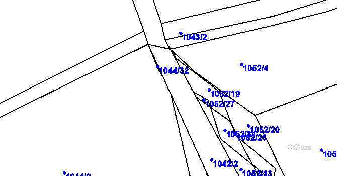 Parcela st. 1042/29 v KÚ Žabčice, Katastrální mapa