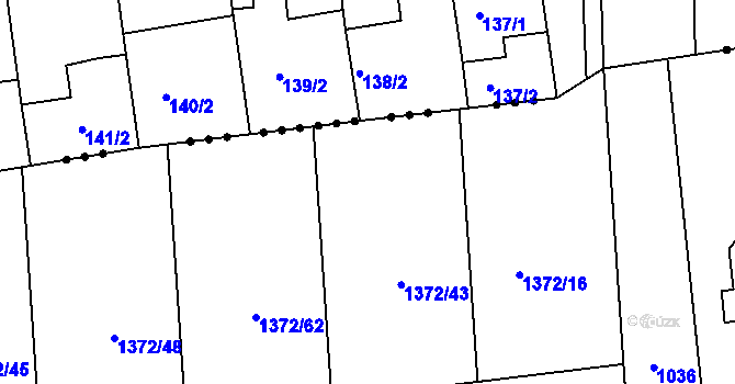 Parcela st. 1372/15 v KÚ Žabčice, Katastrální mapa