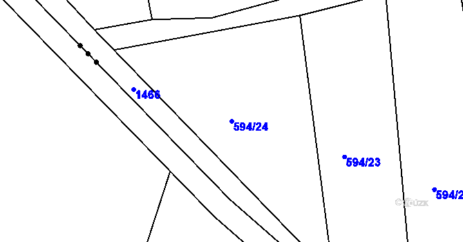 Parcela st. 594/24 v KÚ Břehov, Katastrální mapa