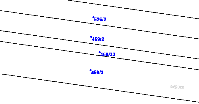 Parcela st. 459/33 v KÚ Břehov, Katastrální mapa