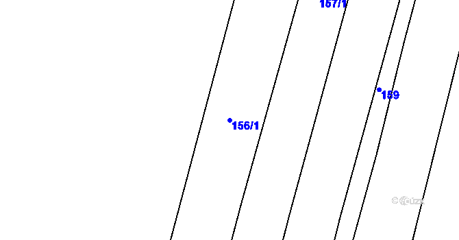 Parcela st. 156/1 v KÚ Břehov, Katastrální mapa