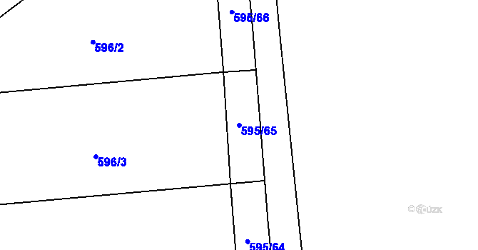 Parcela st. 595/65 v KÚ Břehov, Katastrální mapa