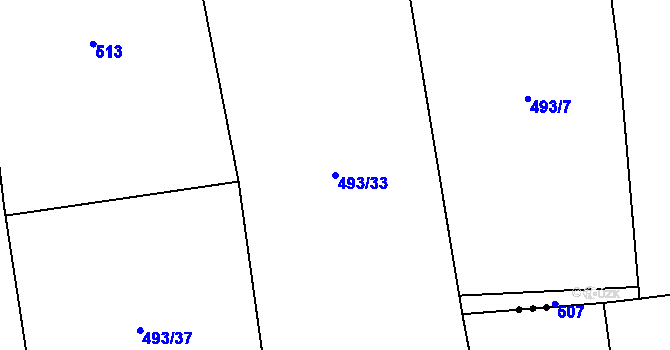 Parcela st. 493/33 v KÚ Žabovřesky nad Ohří, Katastrální mapa