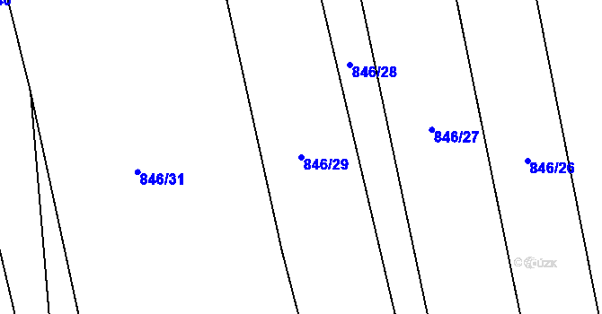 Parcela st. 846/29 v KÚ Žabovřesky nad Ohří, Katastrální mapa