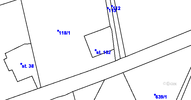 Parcela st. 162 v KÚ Bobr, Katastrální mapa