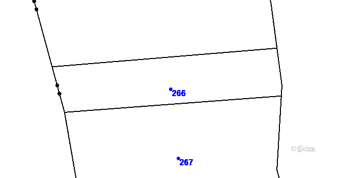 Parcela st. 266 v KÚ Bobr, Katastrální mapa