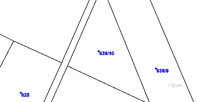 Parcela st. 639/10 v KÚ Bobr, Katastrální mapa
