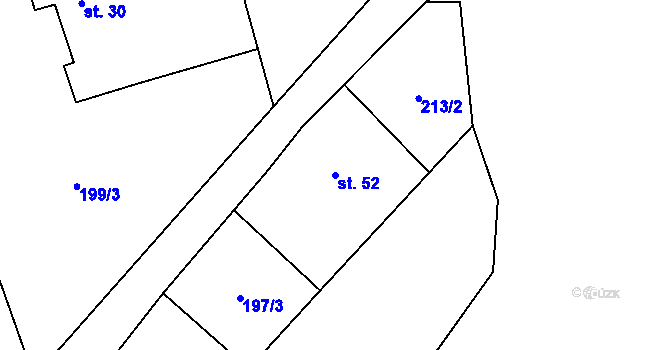 Parcela st. 52 v KÚ Černá Voda u Žacléře, Katastrální mapa