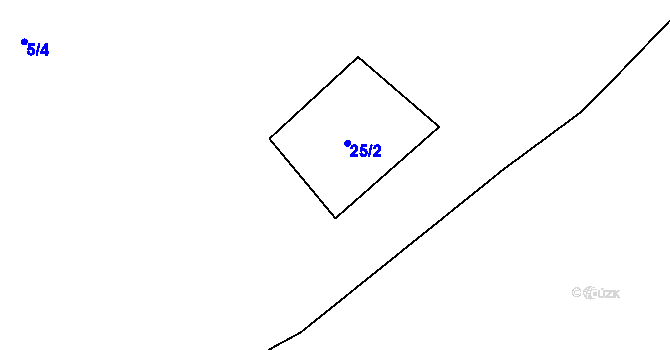 Parcela st. 25/2 v KÚ Černá Voda u Žacléře, Katastrální mapa