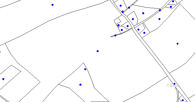 Parcela st. 44/1 v KÚ Černá Voda u Žacléře, Katastrální mapa