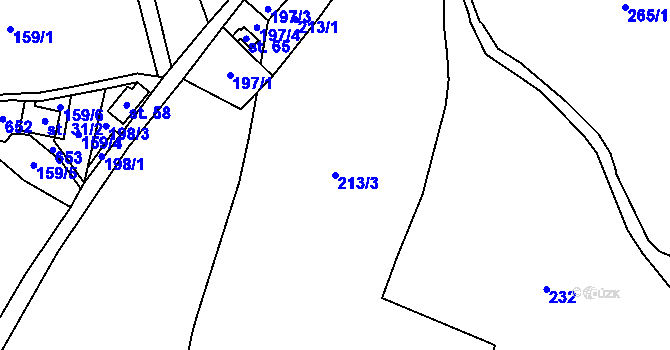 Parcela st. 213/3 v KÚ Černá Voda u Žacléře, Katastrální mapa