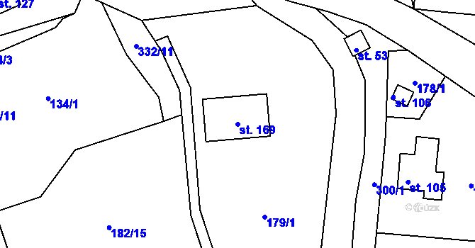 Parcela st. 169 v KÚ Prkenný Důl, Katastrální mapa
