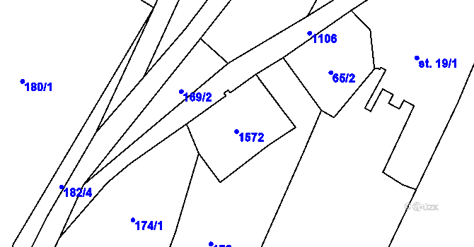 Parcela st. 21 v KÚ Žacléř, Katastrální mapa