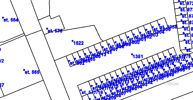 Parcela st. 741 v KÚ Žacléř, Katastrální mapa
