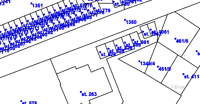 Parcela st. 824 v KÚ Žacléř, Katastrální mapa