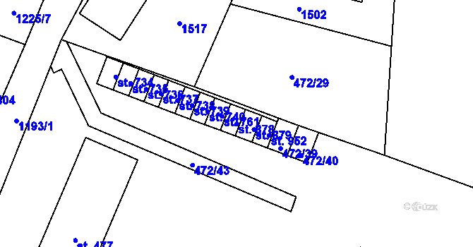 Parcela st. 878 v KÚ Žacléř, Katastrální mapa