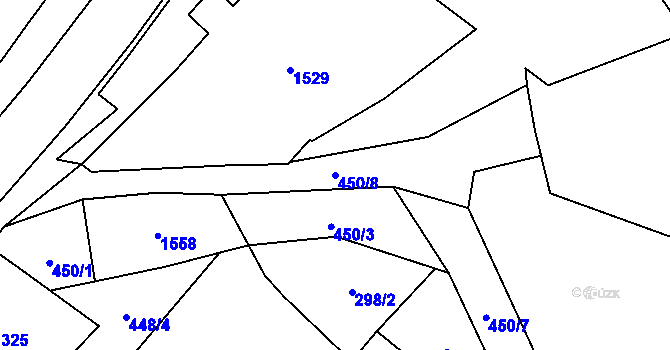 Parcela st. 450/8 v KÚ Žacléř, Katastrální mapa