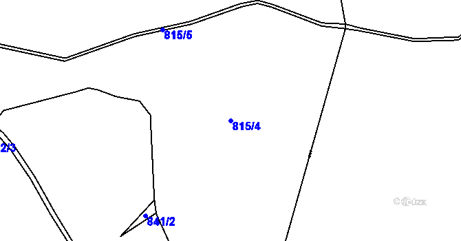 Parcela st. 815/4 v KÚ Žacléř, Katastrální mapa