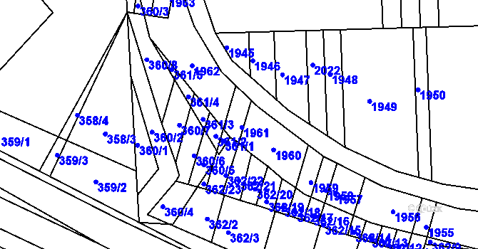 Parcela st. 911/26 v KÚ Žádovice, Katastrální mapa