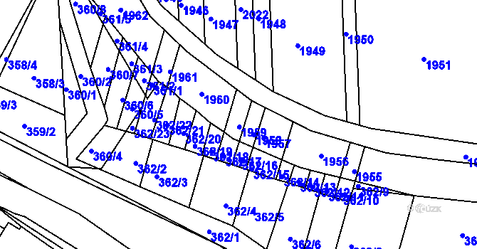 Parcela st. 911/31 v KÚ Žádovice, Katastrální mapa