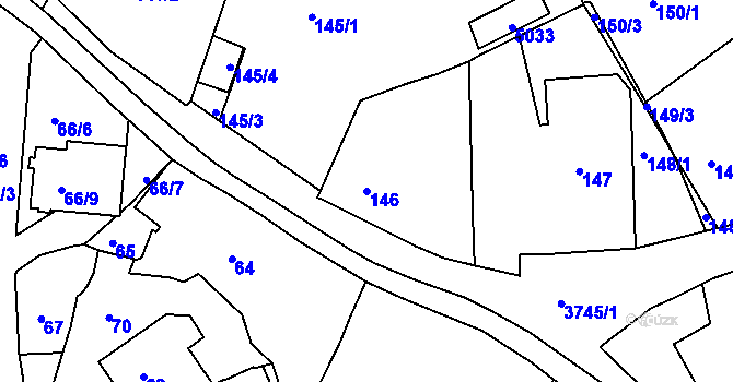 Parcela st. 146 v KÚ Žamberk, Katastrální mapa