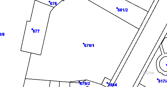 Parcela st. 679/1 v KÚ Žamberk, Katastrální mapa