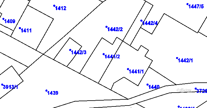 Parcela st. 1441/2 v KÚ Žamberk, Katastrální mapa