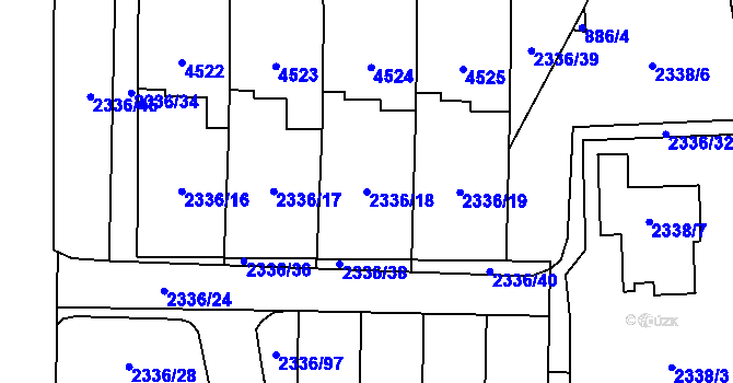 Parcela st. 2336/18 v KÚ Žamberk, Katastrální mapa