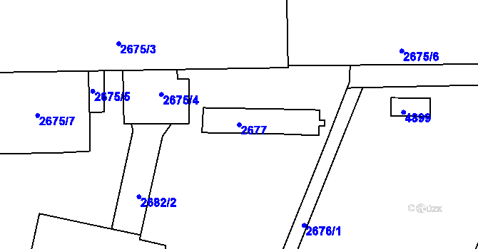 Parcela st. 2677 v KÚ Žamberk, Katastrální mapa
