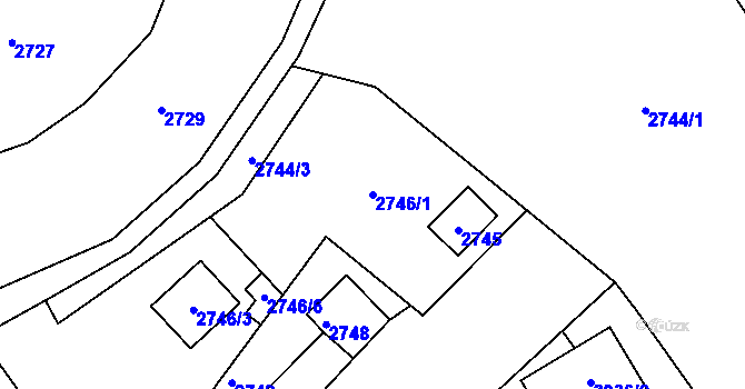 Parcela st. 2746/1 v KÚ Žamberk, Katastrální mapa