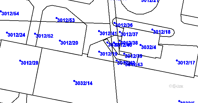 Parcela st. 3012/19 v KÚ Žamberk, Katastrální mapa