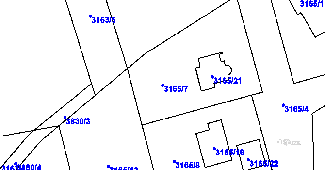 Parcela st. 3165/7 v KÚ Žamberk, Katastrální mapa