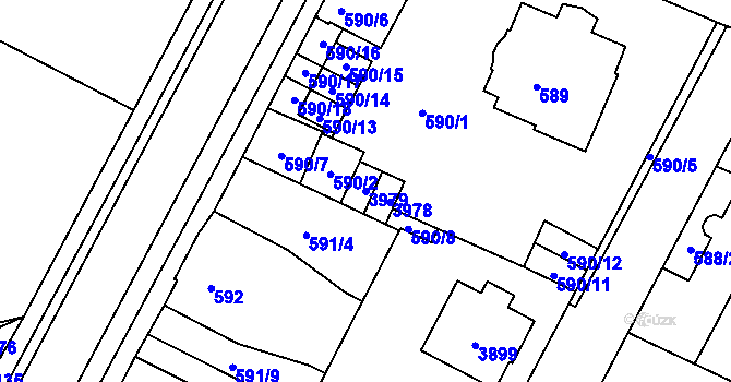 Parcela st. 3979 v KÚ Žamberk, Katastrální mapa