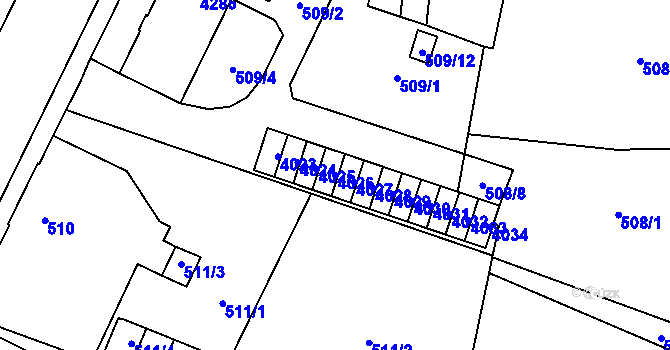 Parcela st. 4026 v KÚ Žamberk, Katastrální mapa