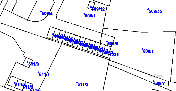 Parcela st. 4030 v KÚ Žamberk, Katastrální mapa