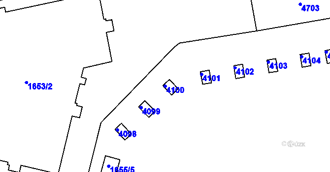 Parcela st. 4100 v KÚ Žamberk, Katastrální mapa