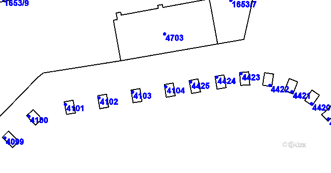 Parcela st. 4104 v KÚ Žamberk, Katastrální mapa