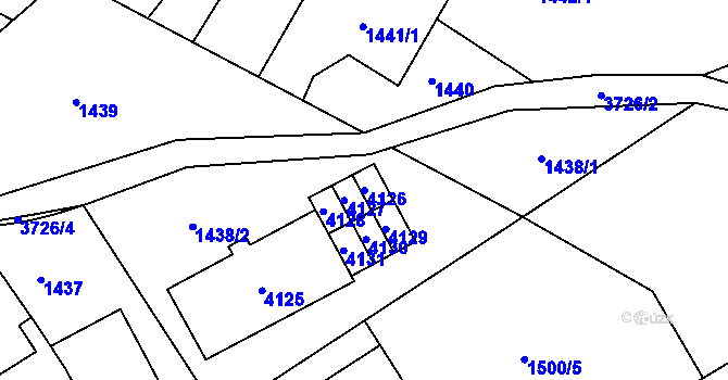 Parcela st. 4126 v KÚ Žamberk, Katastrální mapa